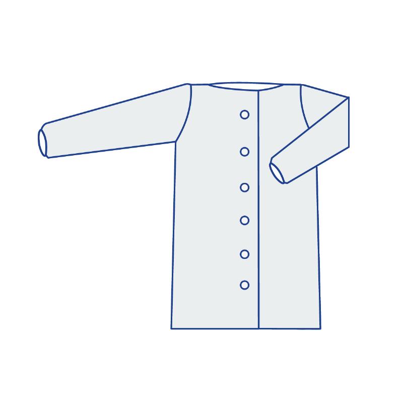 Халат медичний Taipan-Pharm нестерильний на зав'язках Спанбонд-30 г/м2 XL